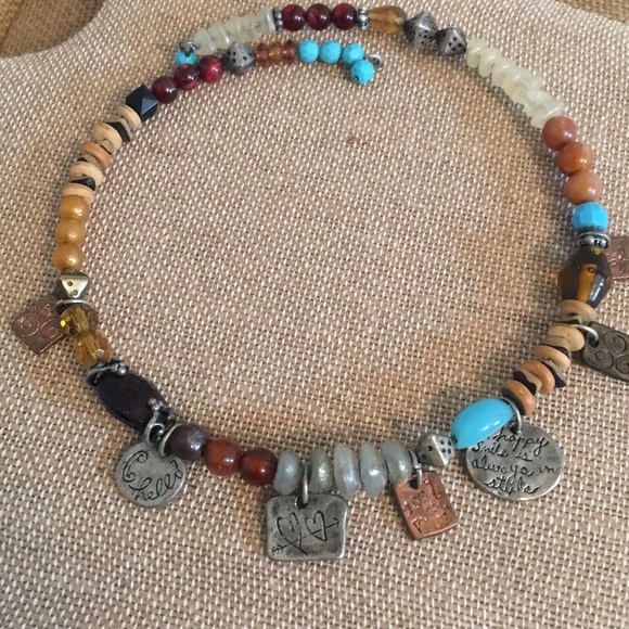 Expandable choker Boho style beaded. So cool! - Picture 1 of 6